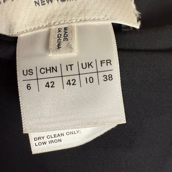 Lafayette 148 New York Black Wool Silk A-Line Asymmetric Button Mini Skirt Sz 6 - Picture 9 of 9